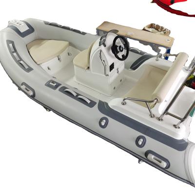 China Fiberglass 12.8 Feet RIB390 Recreational Fiberglass Rig Rigid Inflatable Boat for sale