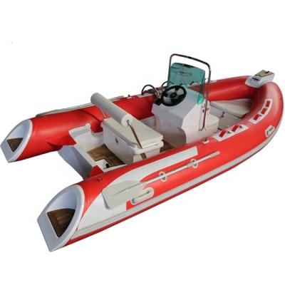 China Leisure 14feet Rigid Rubber Inflatable Hull Fishing Boat Boat RIB Boat for sale