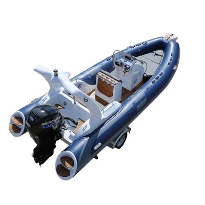 China Professional Manufacturing Cheap Fiberglass 19 Feet CE Luxury Fiberglass Rib Boat RIB580 for sale