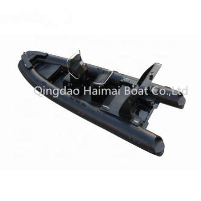 China Fiberglass 19 Feet Deep CE Fiberglass RIB580 Rigid Hull Boat Luxury Inflatable Boat V for sale