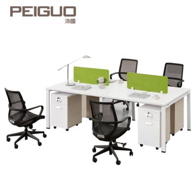 China Modern And Eco-friendly Two Sided Desktop Computer Workstation Furniture For Open Office Projects for sale