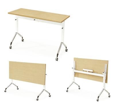 China Modern stainless steel frame study table folding desk and iron folding table for sale