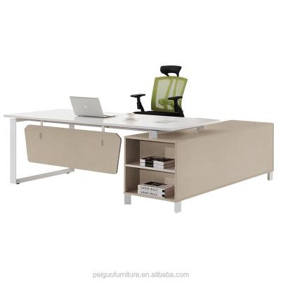 China Whole Sale Extendable L Shape Color White Office Furniture for sale