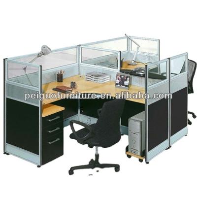 China Commercial furniture profile partition design standard size office cubicle high quality aluminum workstation small for sale