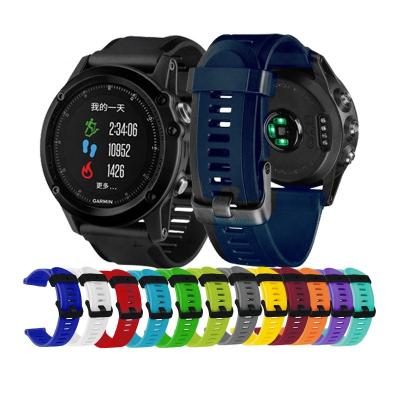 China Garmin fenix 3 Watchbands 26mm Watch Strap For Garmin Fenix ​​5x Band Outdoor Sport Silicone Watchband Strap For Garmin Fenix ​​3 3HR/Fenix ​​6X Plus With Tools for sale