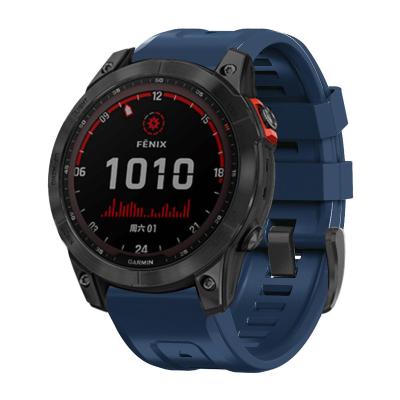 China Deluxe Suitable for Garmin Fenix ​​5X, Fenix6X, Fenix7X Official Buckle QuickFit Silicone Strap 26mm for sale