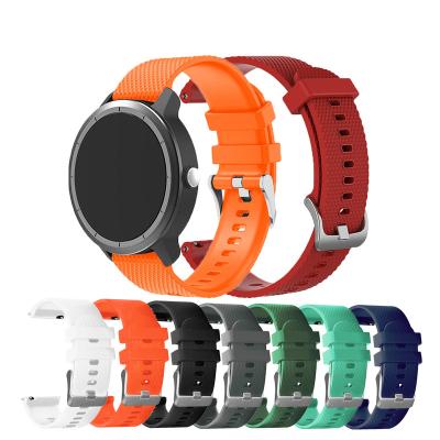 China New Arrival 20mm Water Resistant Silicone Watch Strap Compatible For Garmin Vivoactive 3/Samsung Galaxy Watch 42mm Rubber Watch Bands for sale