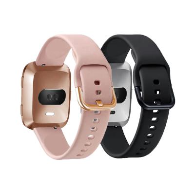 China Hot Items Water Resistant Free Sample Watch Band Compatible For Samsung Active / Fitbit Versa2 Silicone Smart Watch Strap In Stock for sale