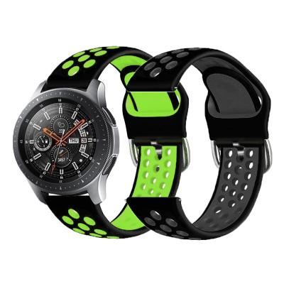 China Factory Sale Rubber Watch Strap For Samsung Gear S3 / For Samsung Gear2 R380 Dual Color Smart Watch Bands for sale