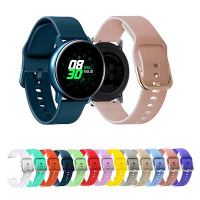 China Rubber Quick Release For Samsung Galaxy Watch Active Rubber Strap 2 Replacement Low Price Sports Silicone Smart Watch Band Strap for sale