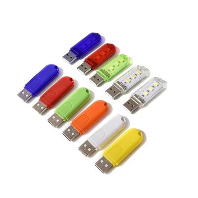 China Modern Portable U Disk LED Lamp 3LEDs 1.5W Reading Lights USB Night Lights Mini Book Light DC 5V Power Banks 12 Colors for sale