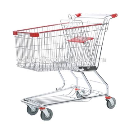 China Easy Movable 100L American Style Trolley High Quality Shopping Cart for sale