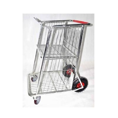 China Powder Coating 2021 Large Objects Rear Wheel Moving Shopping Cart for sale