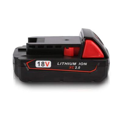 China Power Tools N18 18v 2000mAh Lithium Ion Battery For Milwaukees Power Tools Cordless Battery 1 Layer for sale