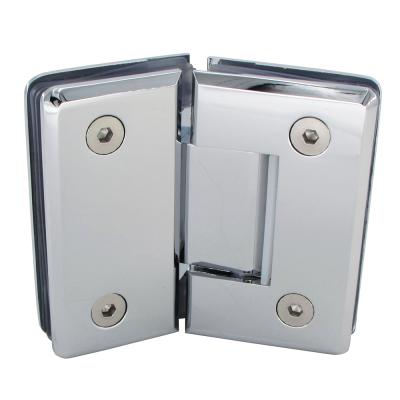 China Shower Door Glass Shower Door Glass Mounted Brass Plated Heavy Duty 135 Degree Spring Hinge for sale