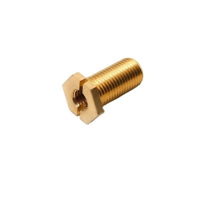 China For Lamps Customized Brass Hexagon T Nipple Reducer Nipple For Lamp For Licht Inside Outside Thread for sale