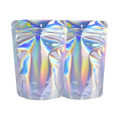 China Recyclable Roxyrolla Custom LogoSmall Mylar BagsWith Clear WindowMylar Bags For Food StorageDie Cut Mylar Bags Holographic for sale