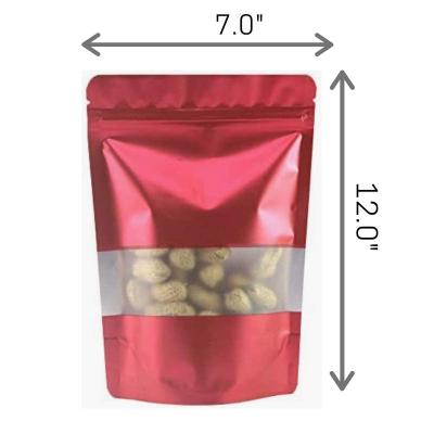 China Recyclable Roxyrolla High-Class Pink Gummie Mylar Bags For Food Storage Mylar Comic Book Bags Mylar Plastic Bags Window for sale