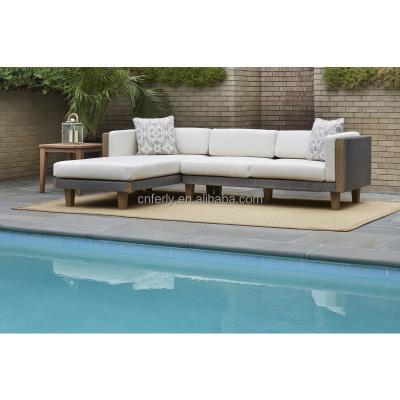 China Scandinavian Outdoor Furniture Wicker Sofa Set Garden Cane Sofa Set for sale