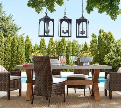 China Industrial Outdoor Furniture Natural Mix Material Rattan Furniture Wicker Chair Set for sale