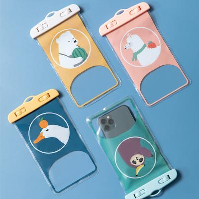 China Universal Anime Design Waterproof Cute Waterproof Pouch Bag Pouch For Mobile Phone (Pink, Green, Yellow, Blue) For Girls for sale