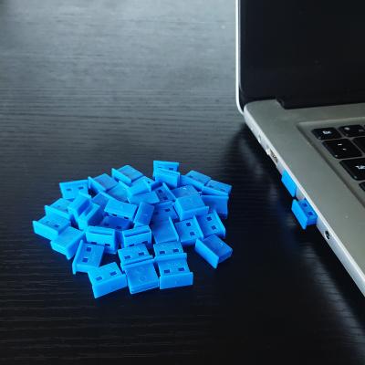 China For each device with type A USB port type a plastic blue USB port dust cover plugs for the female end for sale