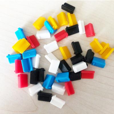 China Type A USB Port 10pcs/set Silicone Rubber USB Cap Left Cover Anti Dust Protector For Female End Black&Blue&Yellow&White&Clear for sale