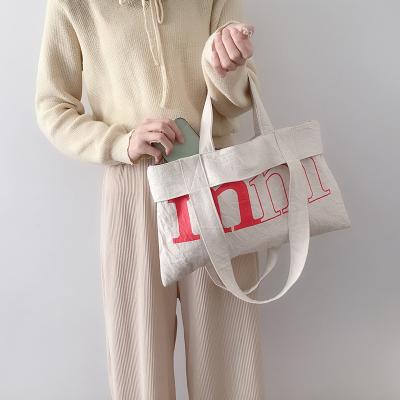 China High Quality Customized Logo Eco-friendly Double Handle Canvas Cotton Tote Shopping Bag for sale