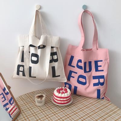 China Eco-Friendly Customized Double Handles Tote Shoulder Bags Canvas Shopping Canvas Carry Bag Promotional Personalized Cotton Bag for sale