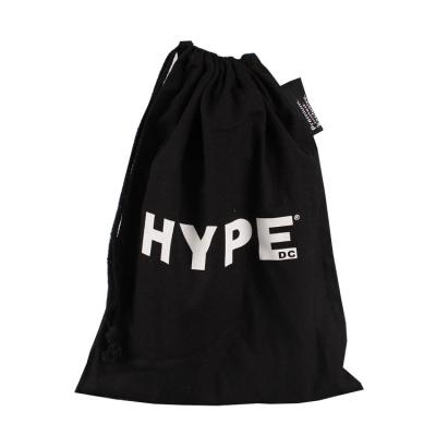 China Multi Color Premium Hype Coat Cotton Fabric Drawstring Dust Resistant Black Laundry Bag With Cotton Ropes for sale