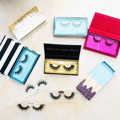 China 25-30 Times Eyelash Dispensers 3D 25mm Mink Lashes Extensions With Eyelash Wholesale Individual Packing Case for sale