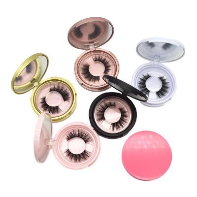 China With Mirror Acrylic Wick Box Black Eyelash Packaging With Mirror for sale