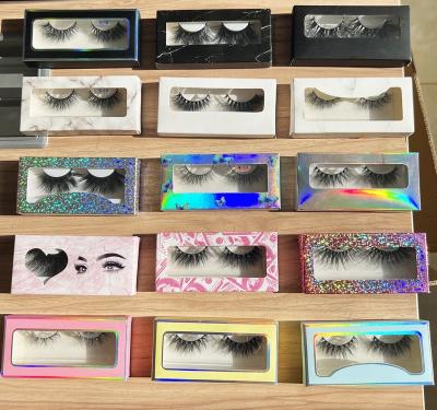 China Glitter & Shimmery Empty Pink Eyelash Packaging Case Low Price Black Paper Eyelash Box With Eyelash Vendor Customized Boxes for sale