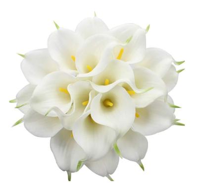 China Wedding Calla Lily Bridal Wedding Bouquet Head latex touch flower bouquets for sale