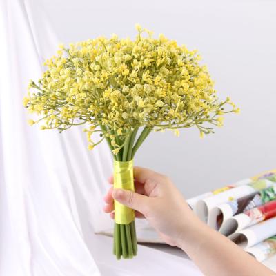 China Plastic Artificial Home Wedding Flower Decoration Bouquet Babysbreath Bridal Bouquets for sale