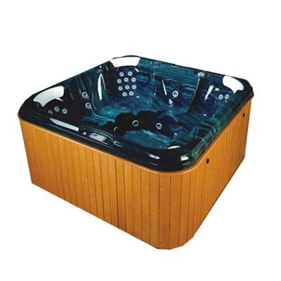 China Easy Clean Freestanding Bathtub Artificial Stone Whirlpool Hotel Hot Tub Modern Cheap Spa Bathtub for sale