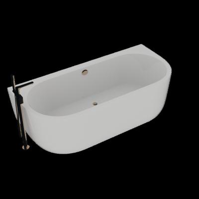 China Customized design of skirt color fashion double side (left skirt) soaking acrylic bathroom bathtub for hotel for sale