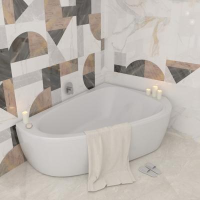 China Factory Selling Various Hotel Bathroom Simple Modern Double Side Skirted Skirted Soaking Tub, Modern White Acrylic Bathtub for sale