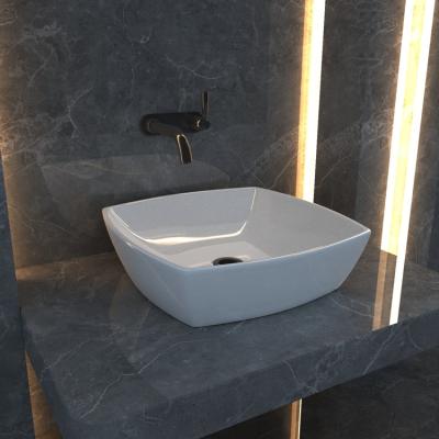 China Modern Custom Solid Outdoor Wash Basin Artificial Marble Wash Basins For Bathroom for sale