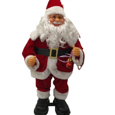 China 70cm Electric Christamas House Singing Decoration And Mobile Santa Claus For Christmas Decoration for sale