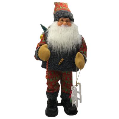 China 60CM Twisting Santa Claus Decoration and Christamas House Singer, Handmade Santa Doll for Christmas Decoration for sale