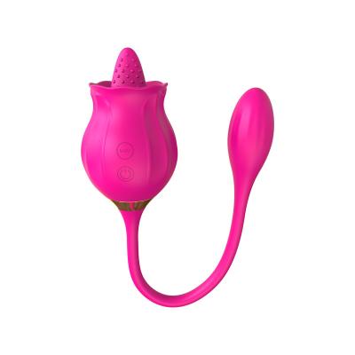 China Sex Toy Bellflowers Shape Tongue Licking Sucking Toys For Woman Masturbation Sex Products Pin-in Load 10 Speed for sale