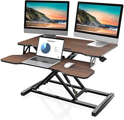 China Desktop (Height) Adjustable Riser 900mm Computer Position Workstation Stand Up Desk Converter for sale