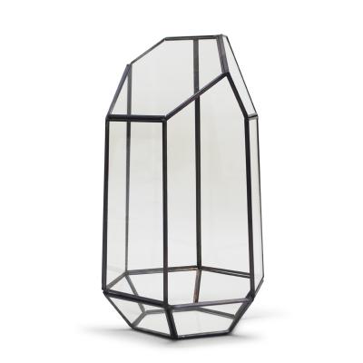 China Home Office Minimalist Decoration Epipremnum Aureum Planter Geometric Mini Greenhouses for sale