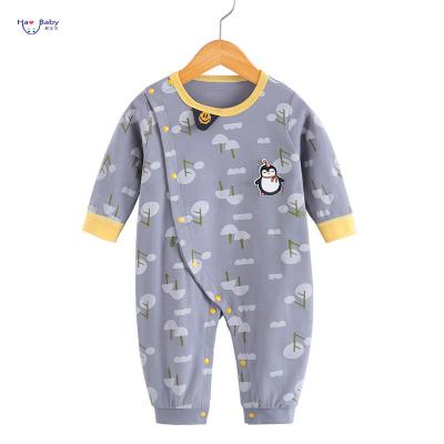 China The fabrics is comfortable and fashion. Hao Baby Clothes Cotton Jumpsuit Loose Infant Romper Spring Autumn Newborn Autumn Baby Out for sale