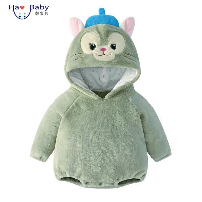 China Hao Baby Rabbit Autumn New Cartoon Multi Style Personality Breathable Infant Long Sleeve Triangle Toddler Cute Playful Rompers for sale