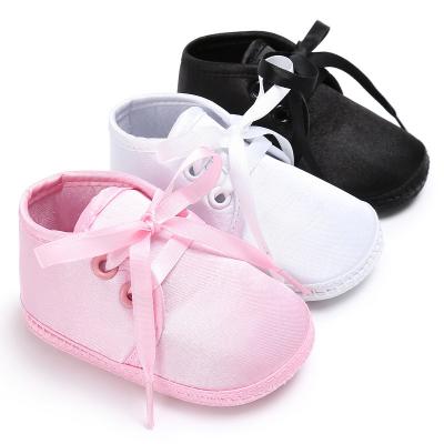 China Hao Baby New Spring And Autumn Girl Baby 0-1 Anti-odor Solid Color Soft Bottom Shoes Baby Toddler Shoes for sale