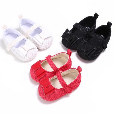 China Hao Baby Spring and Autumn Girl Toddler Soft Bottom Non-slip Color Non-slip Infant Pure Shoes for sale