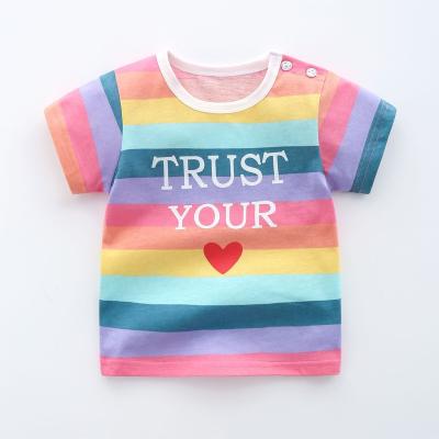 China The fabrics is comfortable and fashion. New European Hao Baby 2022 summer children's clothing shorts sleeves wholesale T-shirt boys and girls urban shirt for sale