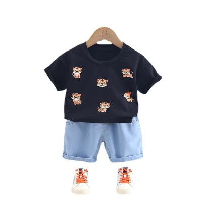 China The fabrics is comfortable and fashion. Hao Baby 2022 summer new boutique clothing suit for boys child's clothing cute fashion cartoon two-piece set for sale